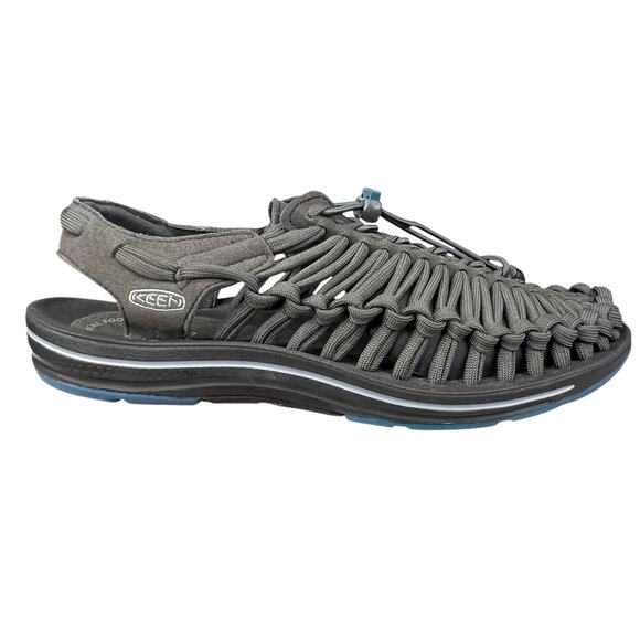 Keen Mens Uneek Grey Corded Trail Hiking Sandal Size US 8 - Picture 1 of 10